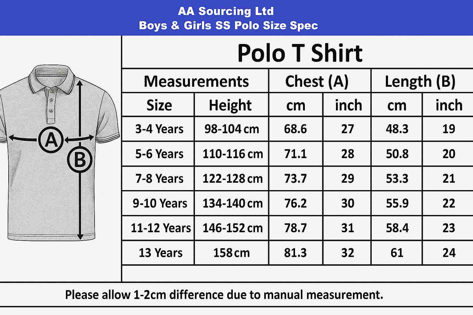 /images/size/main/TshirtAndPolo/poloShirt/Boys and Girls Polo Size Spec