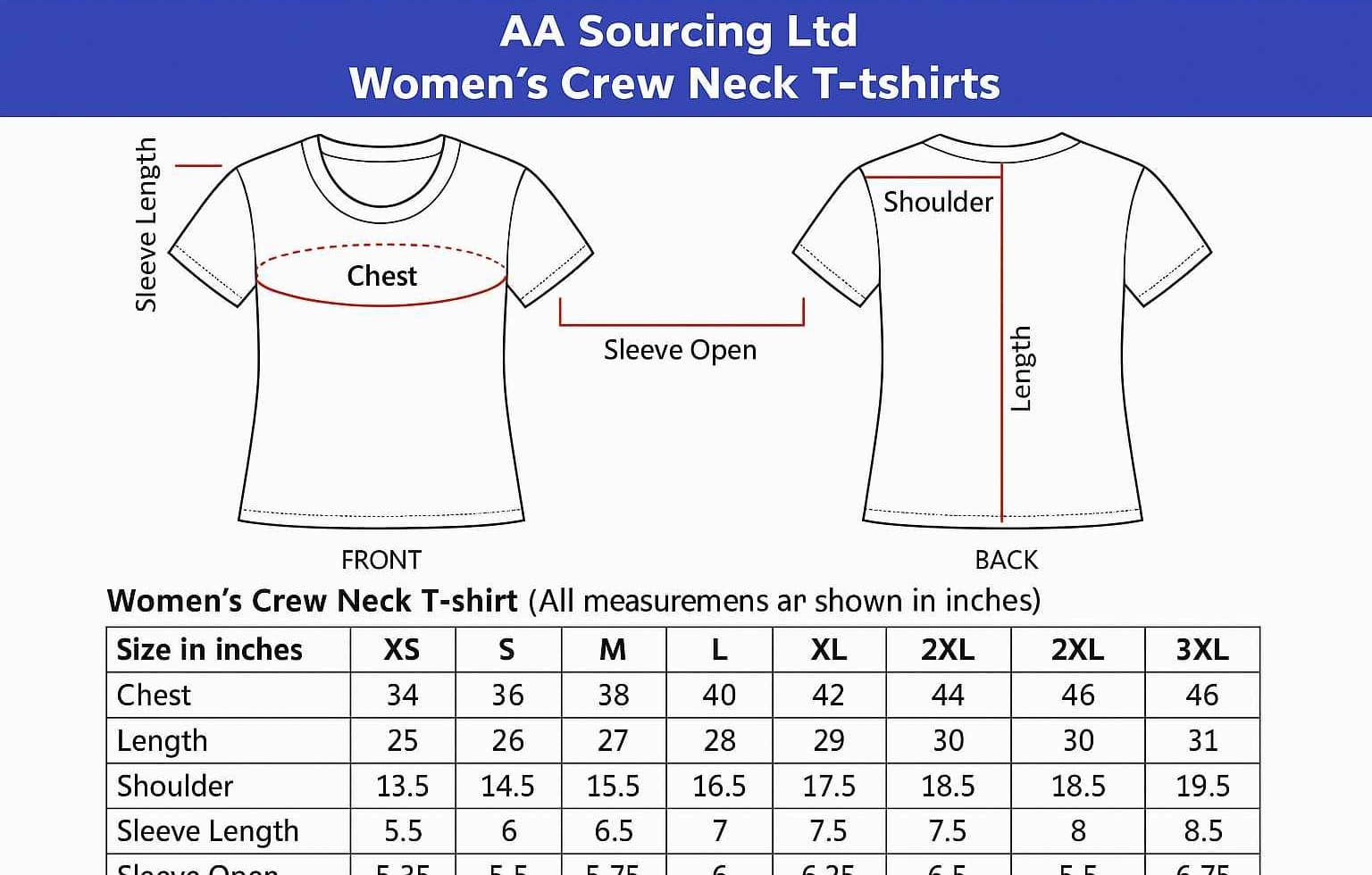 /images/size/main/TshirtAndPolo/tShirtFinal/womenShirtFinal/Women Crew Neck T Shirt  Guide